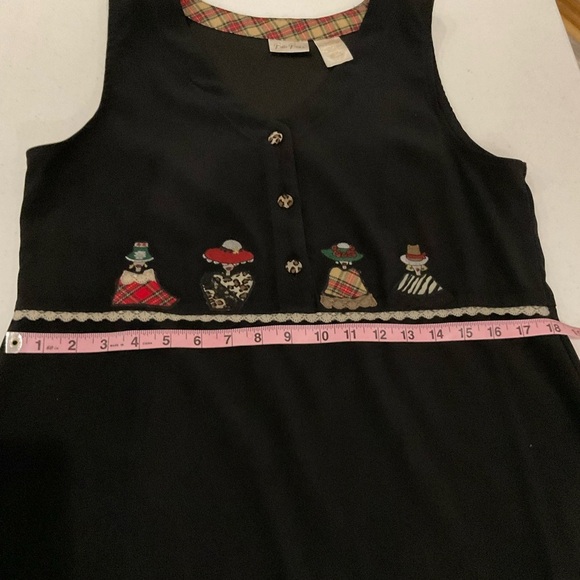 Vtg Bobbie Brooks Jumper Maxi Dress Sleeveless Black Faux Suede Women’s Med 8-10 - Picture 9 of 14